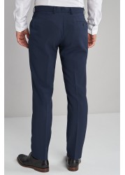 Machine Washable Plain Front Trousers Slim Fit