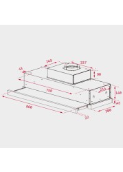 Teka Telescopic Chimney Hood, CNL 9610 (86 x 32.2 cm)