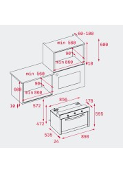 فرن غاز داخلي تيكا، HSF 930 G (88 لتر، 98 واط)