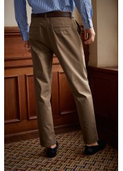 Belted Soft Touch Chino Trousers Straight Fit