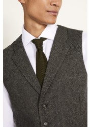 Moss Tailored Fit Herringbone Waistcoat