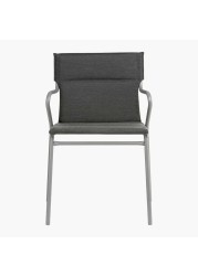 Ancone Steel Dining Padded Armchair Lafuma Mobilier (55 x 62 x 86 cm, Onyx)