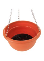 Plastic Greene Hanging Planter W/Tray (26.2 x 26.2 x 16.5 cm)