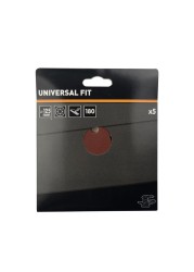 Universal Fit Random Orbit Sanding Sheet Pack (12.5 cm, 180 Extra Fine Grit, 5 Pc.)