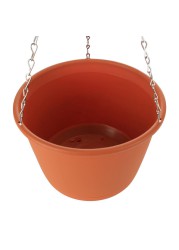 Plastic Flora Hanging Planter W/Tray (21.9 x 21.9 x 14.3 cm)