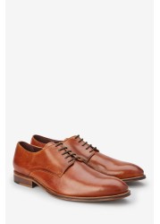 Signature Leather Plain Derby Shoes