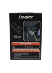 Energizer Twin USB In-Car Charger (2.4 Amp, 12 V)