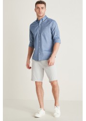 Belted Chino Shorts With Stretch