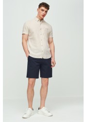 Belted Chino Shorts With Stretch