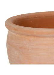 Glazed Terracotta Whitewash Belly Rim Plant Pot Generic (39 x 39 x 29 cm, Large)