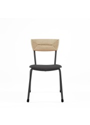 Mica Aluminum & Natural Wicker Dining Armchair Maiori (76.8 x 54 x 77 cm)