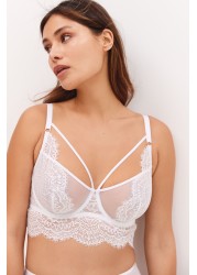 Non Pad Wired Longline Lace Bra