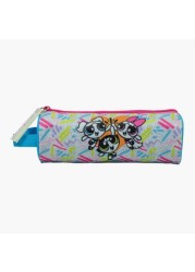 The Powerpuff Girls Print Pencil Case with Strap and Zip Closure