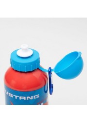 Mustang Print Water Bottle with Cap - 600 ml