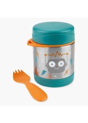 Skip Hop Spark Style Robot Print Food Jar with Spork