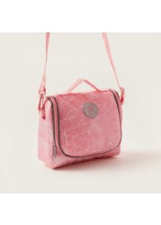 SHOUT Marble Print Lunch Bag with Shoulder Strap