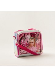 Barbie Print Lunch Bag with Strap and Sequin Detail