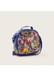 Sonic the Hedgehog Print Lunch Bag with Adjustable Strap