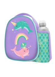 Smash Dolphin Print Lunch Bag with Bottle Holder