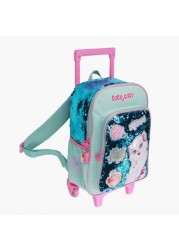 Rainbow Max Sequin Detail Trolley Backpack with Adjustable Straps - 16 inches