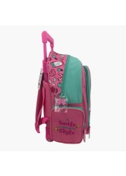 Disney Minnie Mouse Print Trolley Backpack with Zip Closure -14 inches