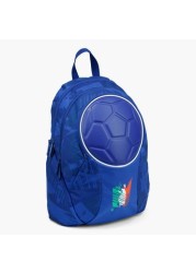 SunCe FIFA Italy Print Backpack with Adjustable Straps and Speakers - 18 inches