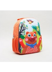 OOPS Bear Design Happy Backpack - 12 inches