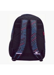 Tandem Printed Backpack with Adjustable Straps and Zip Closure