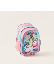 Pikmi Pops Printed 5-Piece Trolley Backpack Set - 14 inches