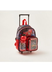 Simba Spider-Man Print 14-inch Trolley Backpack with Lunch Box and Water Bottle