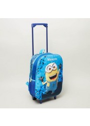 Minions Print 3-Piece Trolley Backpack Set - 16 inches