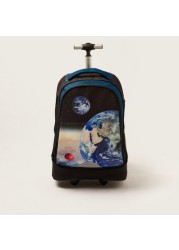 Juniors Space Print Trolley Backpack with Lunch Bag and Pencil Pouch - 20 inches