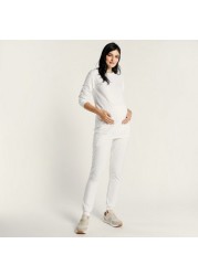 Love Mum Solid Maternity Jog Pants with Pocket Detail