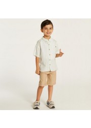 Eligo Striped Shirt with Short Sleeves and Pocket