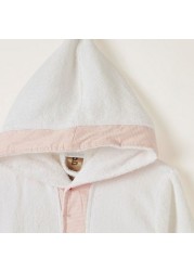 Giggles Embroidered Bathrobe with Hood and Tie-Ups