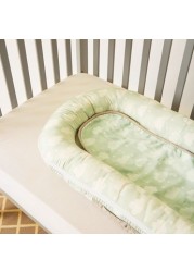 Fancy Fluff Cloud Print Organic Bed in Bed - 27x66 cms