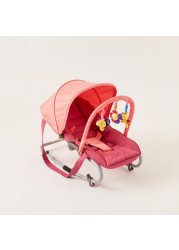 Juniors Coral Baby Rocker with Canopy