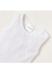 Juniors Plain Sleeveless Bodysuit with Round Neck