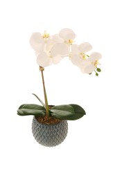 Artificial Orchid Plant (60 cm, White)