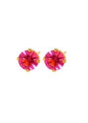 Caflon Fashion Sense Gold Plated Rose Zirconia Tiffany Earring| 5Mm