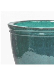 Glazed Terracotta Ypsilon Celadon Plant Pot Generic (28 x 28 x 23 cm, Small)