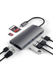 Satechi - Type-C Multi-Port Adapter with 4K Ethernet V2 - Space Gray