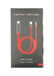 Oem Lightning To HDMI Cable 2meter Red/Black