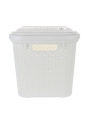 Hobby Life Rattan Design Plastic Storage Box W/ Lid (30 L)