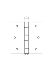 مفصلة فولاذية سوكي (6.5 × 6.5 سم)