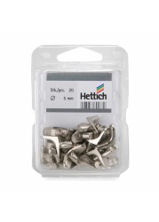 Hettich Sekura Nickel-Plated Shelf Support (5 mm, Pack of 20)