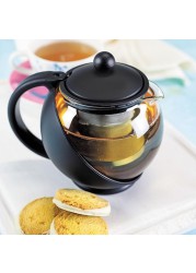 Kilo Glass Teapot with Infuser (18.2 cm, Black)