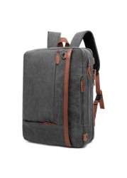 Coolbell - Convertible Backpack  Canvas Business Laptop Briefcase - Grey 15.6&quot;