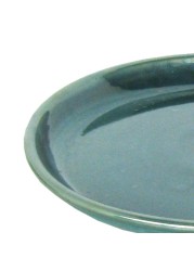 Glazed Terracotta Plant Saucer Celadon Generic (29 x 29 x 3 cm, Large)