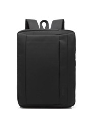 Coolbell - Convertible Laptop Messenger Bag  Oxford Cloth Business Briefcase - Black 17.3&quot;